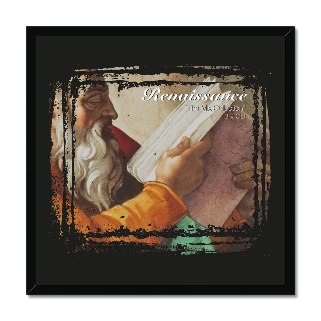 Renaissance The Mix Collection Album Cover Distressed Square Framed Print-Renaissance DJ Shop