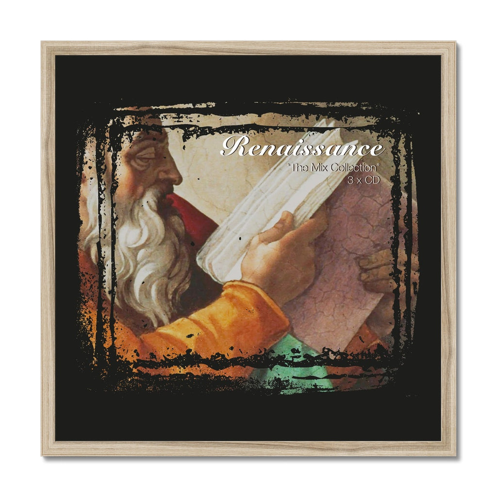 Renaissance The Mix Collection Album Cover Distressed Square Framed Print-Renaissance DJ Shop