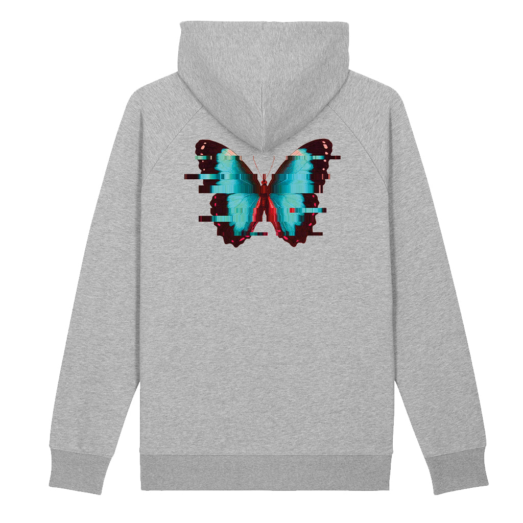 Daytime Butterfly Front And Back Print Men's Flyer Iconic Hoodie-Renaissance DJ Shop